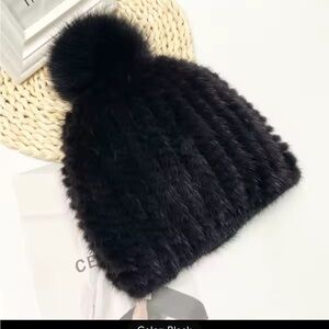 Kids' Cozy Fur Hats - White, Black, Pink, Red, Tan